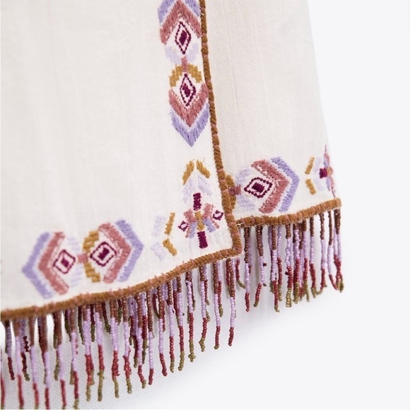 NWT Zara boho beaded sundress- Size Large - Picture 4 of 5